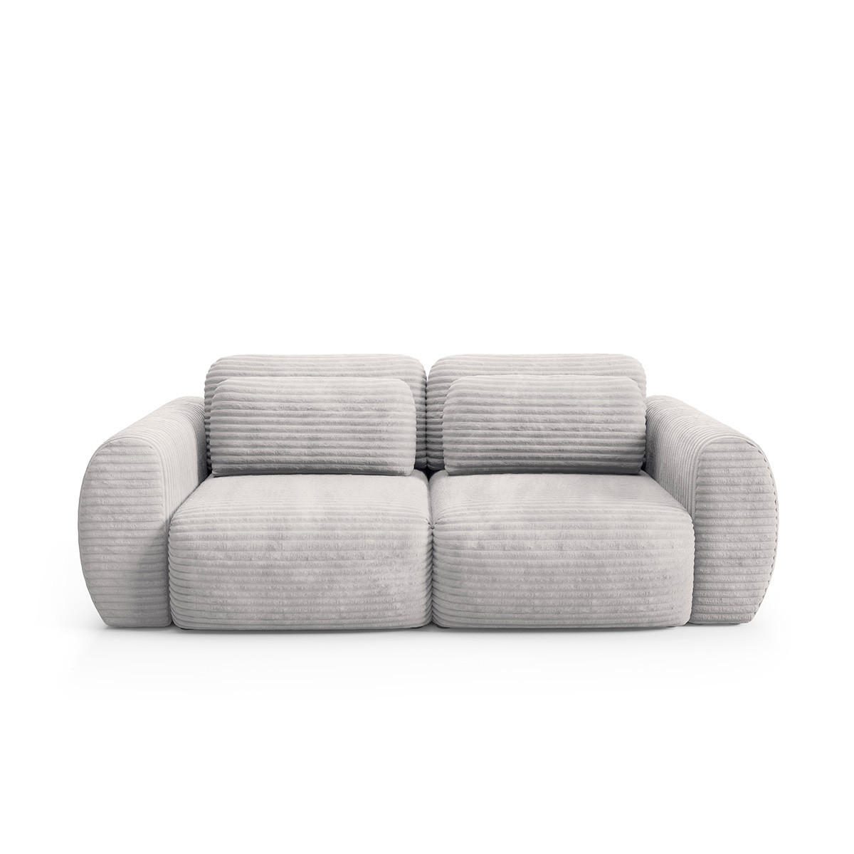 SOFA Camilla 3 Sitzplätze Hellgrau - Grau, Holz (266/95/121cm) - Petits-meubles