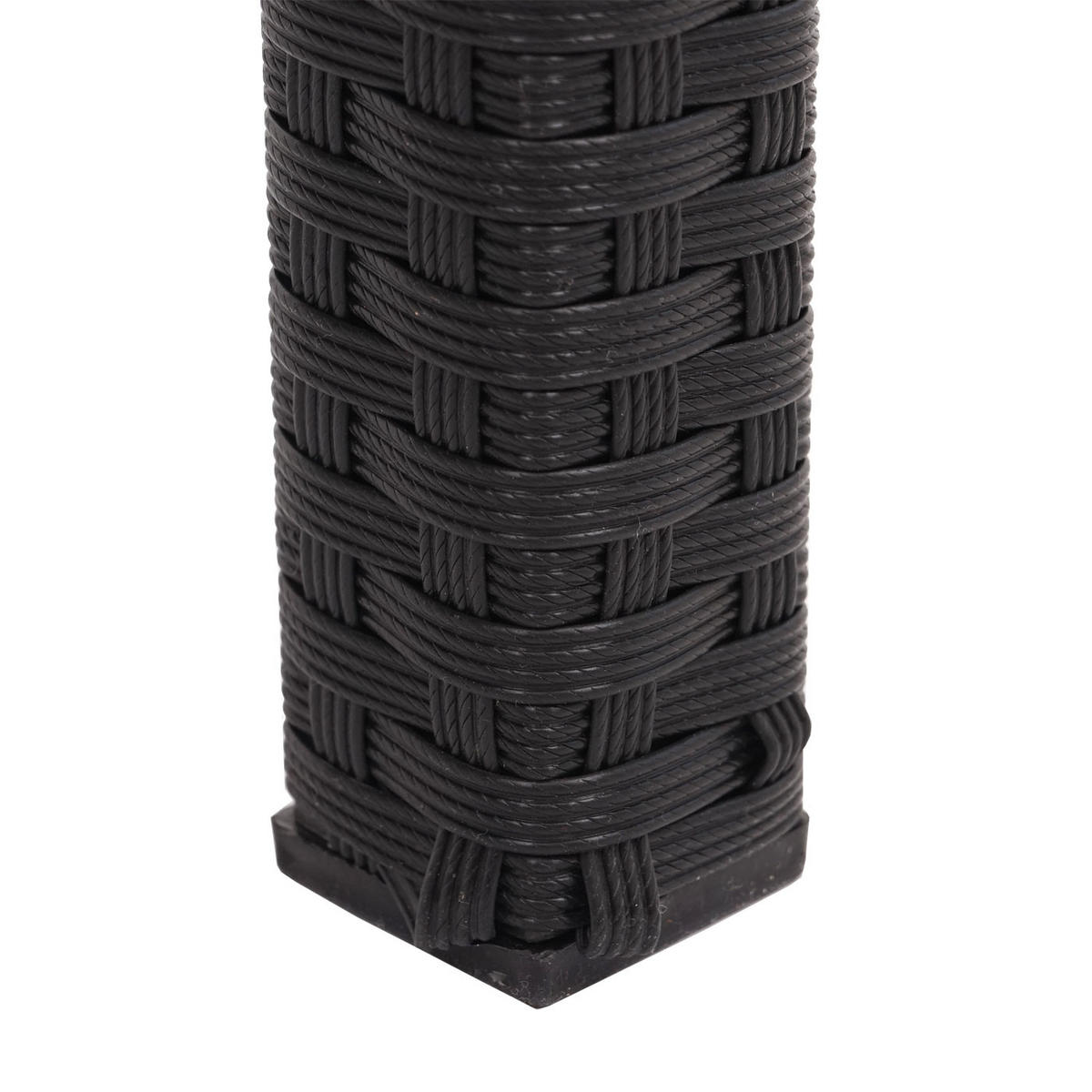 POLY-RATTAN TISCH rechteck Schwarz - Schwarz, Kunststoff (75/120/71cm) - MCW