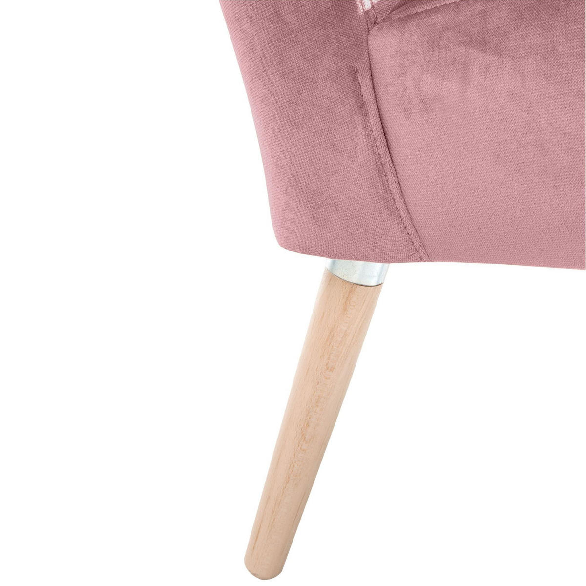 SESSEL Kassi Bezug Samtvelours Buche natur / rosé - Rosa, Kunststoff (69/80/68cm) - 58aufmkessel
