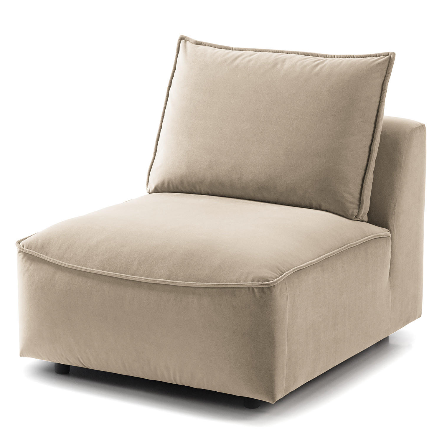 MODULSESSEL - Beige, Holz/Textil (80/82/99cm) - home24