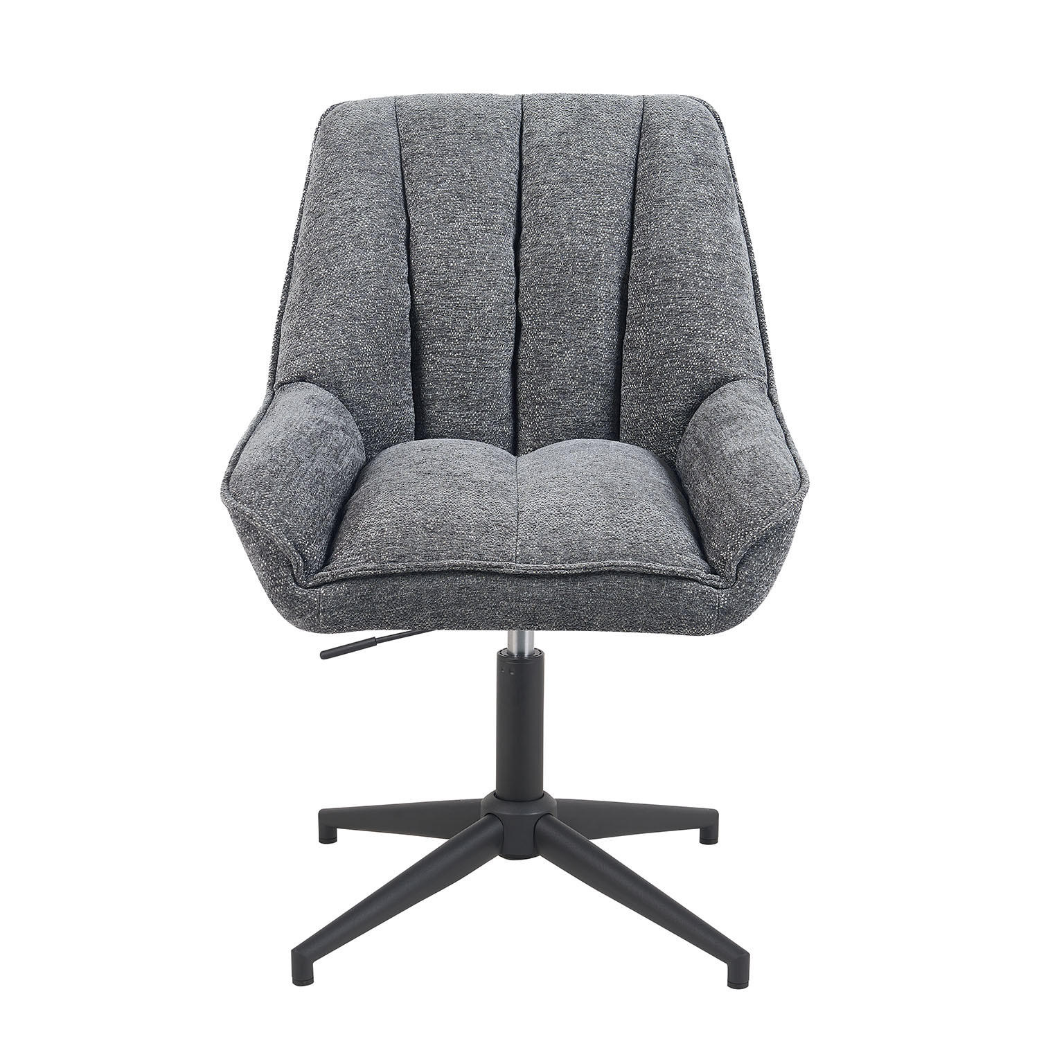 BÜROSTUHL Mika-Yara - Schwarz/Grau, Textil/Metall (60/85/68cm) - DUBI Möbel
