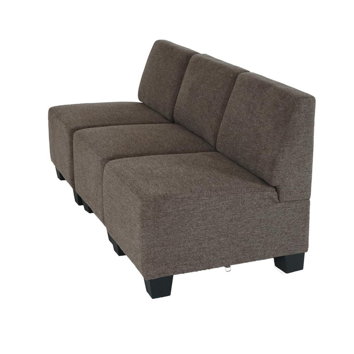 3-SITZER SOFA COUCH MODULAR Braun - Braun, Textil (171/76/72cm) - MCW