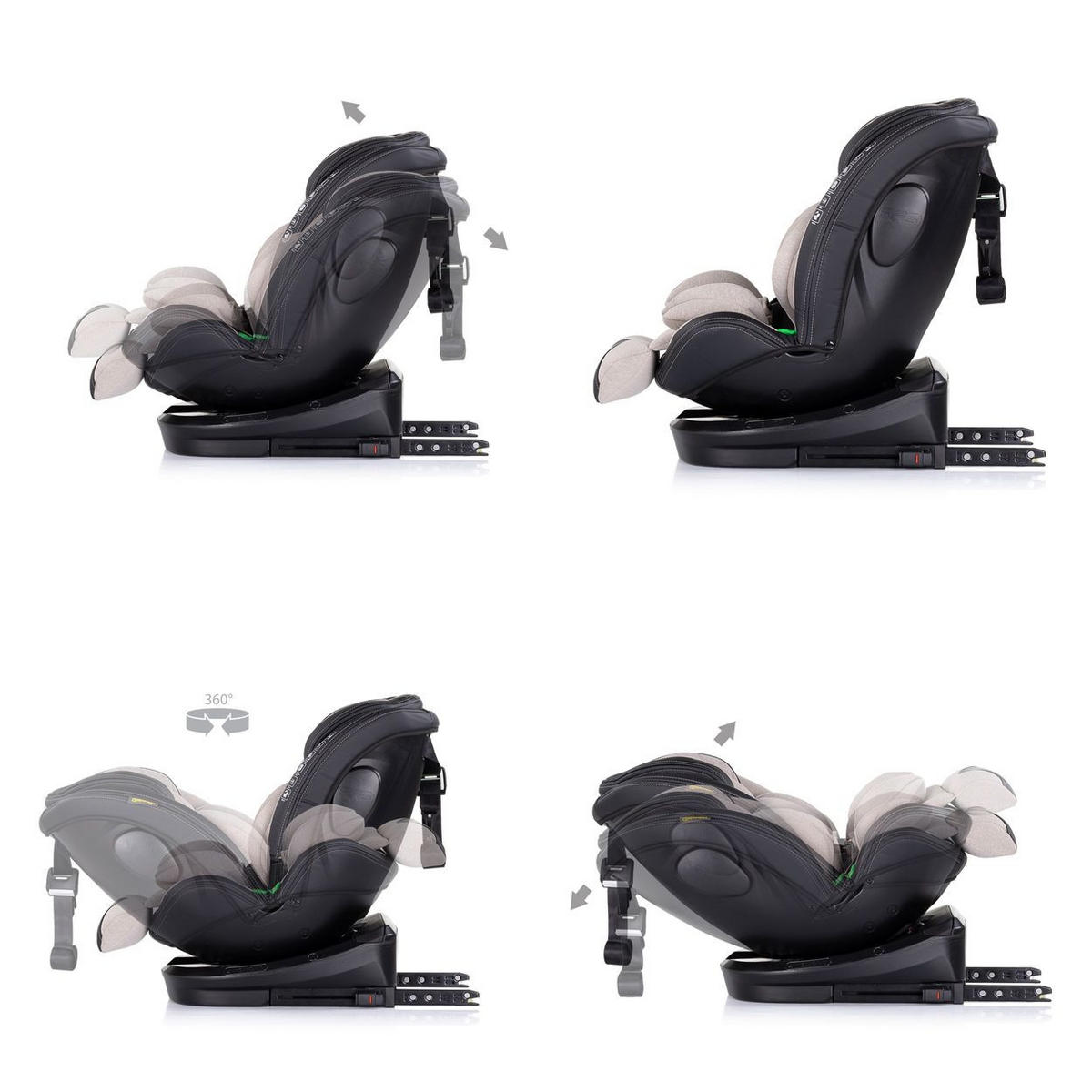 KINDERSITZ Hypnotic i-Size beige (40-150cm) Isofix, Top Tether, Kopfstütze - Beige, Kunststoff (36/75/45cm) - Chipolino