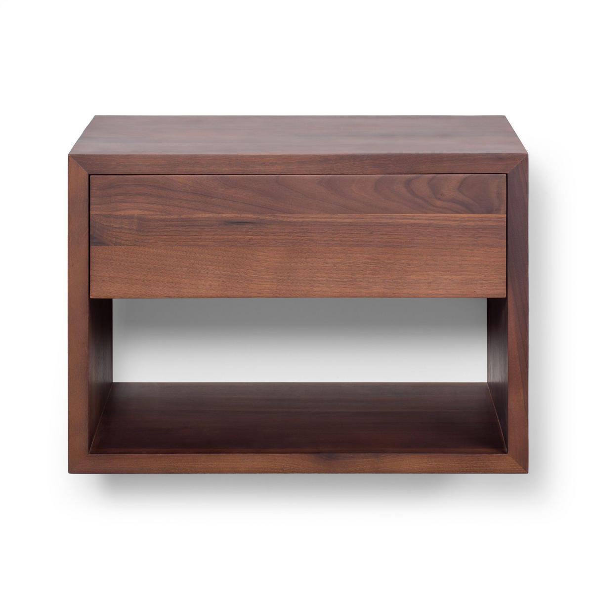 NACHTTISCH Hugo 2er Set, Walnuss - Braun, Holz (55/39/30cm) - WOODEK