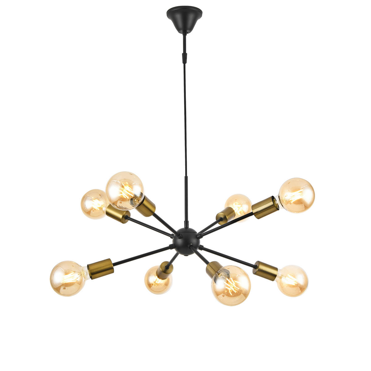 HÄNGELEUCHTE Amiens - Schwarz, Metall (56/56/150cm) - lux.pro