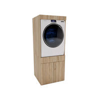 WASCHMASCHINENSCHRANK für Waschmaschine & Wäschetrockner 162/63/67 - Beige, Holzwerkstoff (63/162/67cm) - RAUMHIRSCH FURNITURE