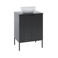 WASCHTISCH 60.6cm Daria Schwarz - Schwarz, Holzwerkstoff (60.6/84.2/45.8cm) - Petits-meubles