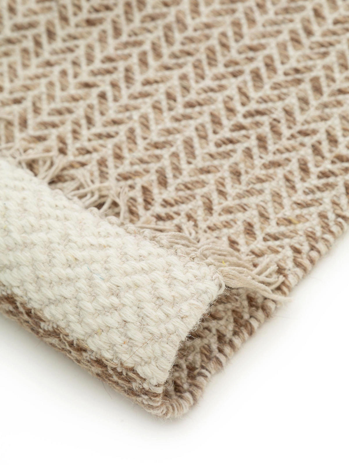 WOLLTEPPICH-LÄUFER Kim Beige 70x200 cm - Beige, Textil (70/200cm) - benuta Pure