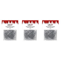 WEIHNACHTSHAKEN 150er-Set für Weihnachtskugeln 3 × 50 Stück - klassisch - Silberfarben, Metall (10/5/10cm) - LAALU