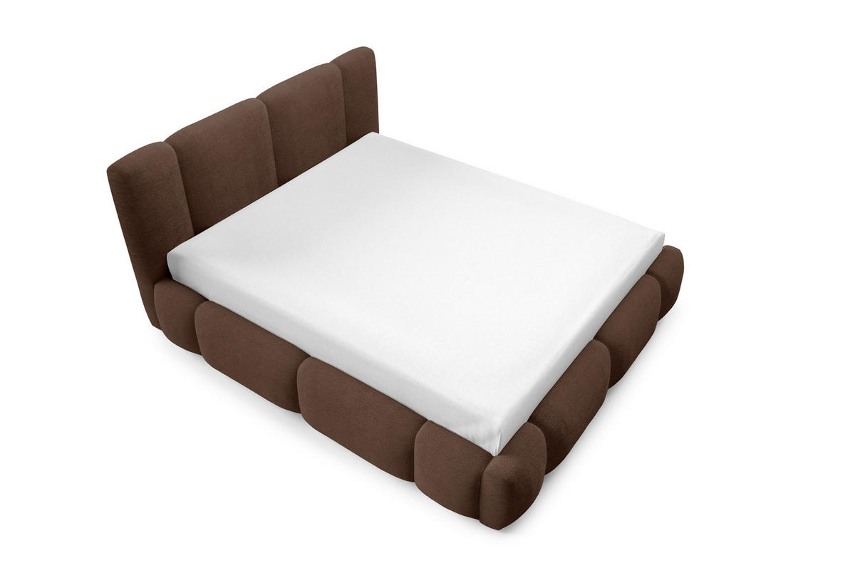 POLSTERBETT BLANCO mit Bettkasten, Bett 120x200, Doppelbett mit Stauraum und Lattenrost, ohne Matratze, Schlafzimmer - Braun - Braun, Holz/Textil (120/200cm) - Furnistar