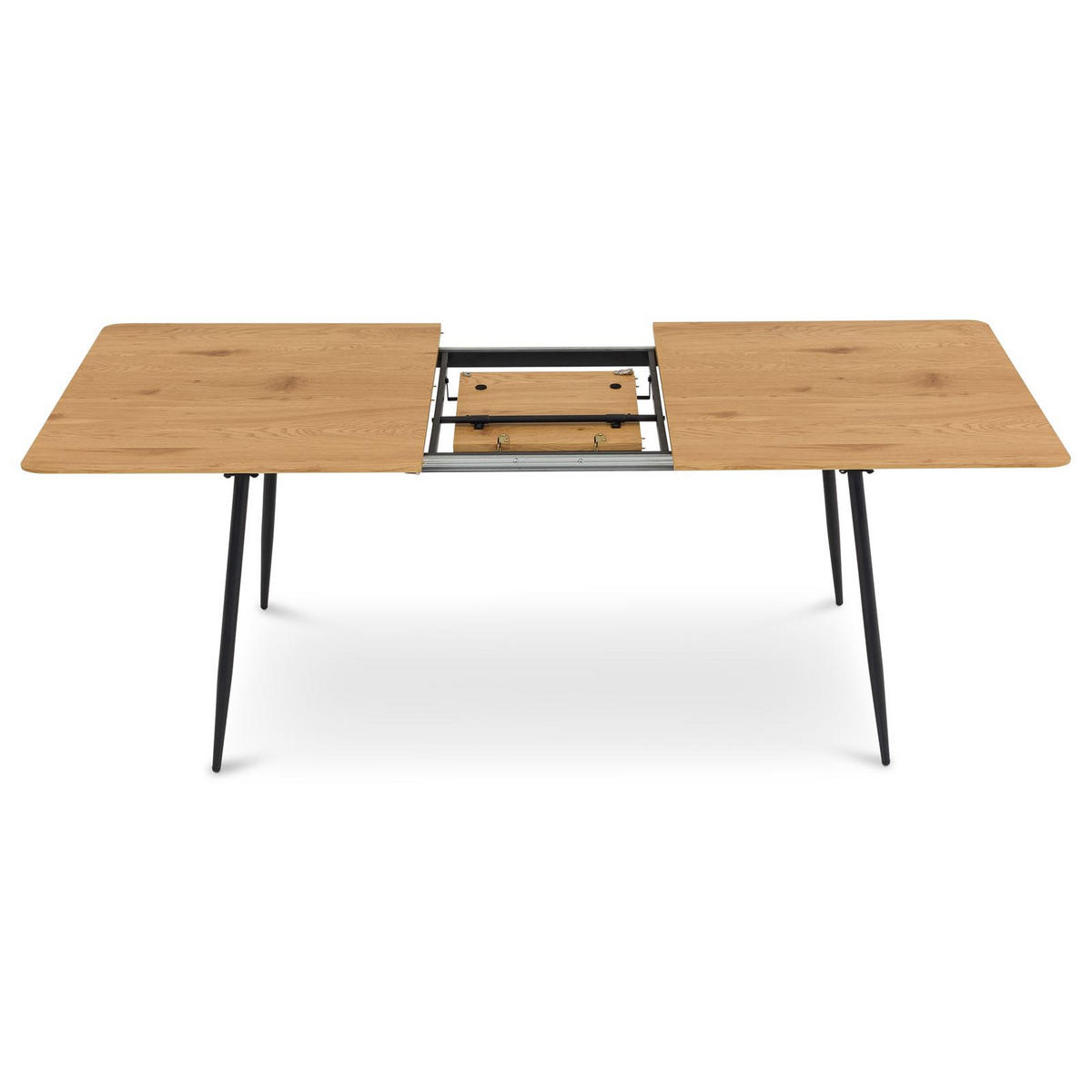 ESSTISCH ORSA Eiche - Eichefarben, Holzwerkstoff/Metall (80/160/76cm) - IDIMEX