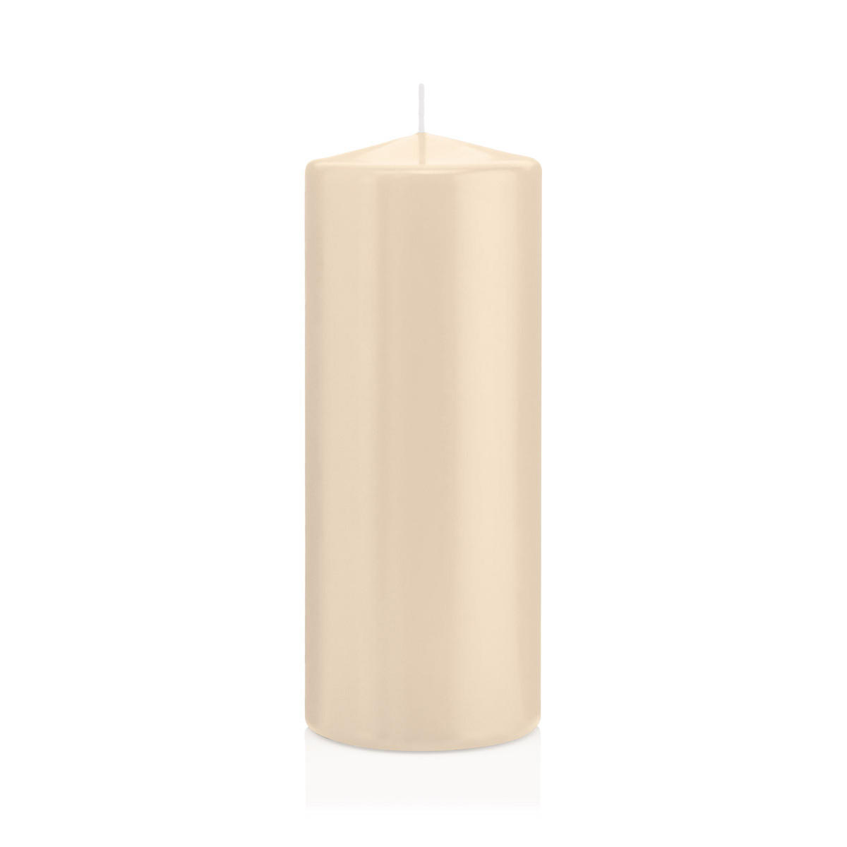 STUMPENKERZEN Creme Ø 78 x 200 mm, 8 Stück - Creme, Paraffin (8/20cm) - Wiedemann Kerzen