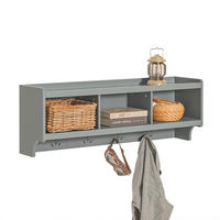 WANDGARDEROBE Grau - Grau, Holzwerkstoff (100/35/25cm) - SoBuy