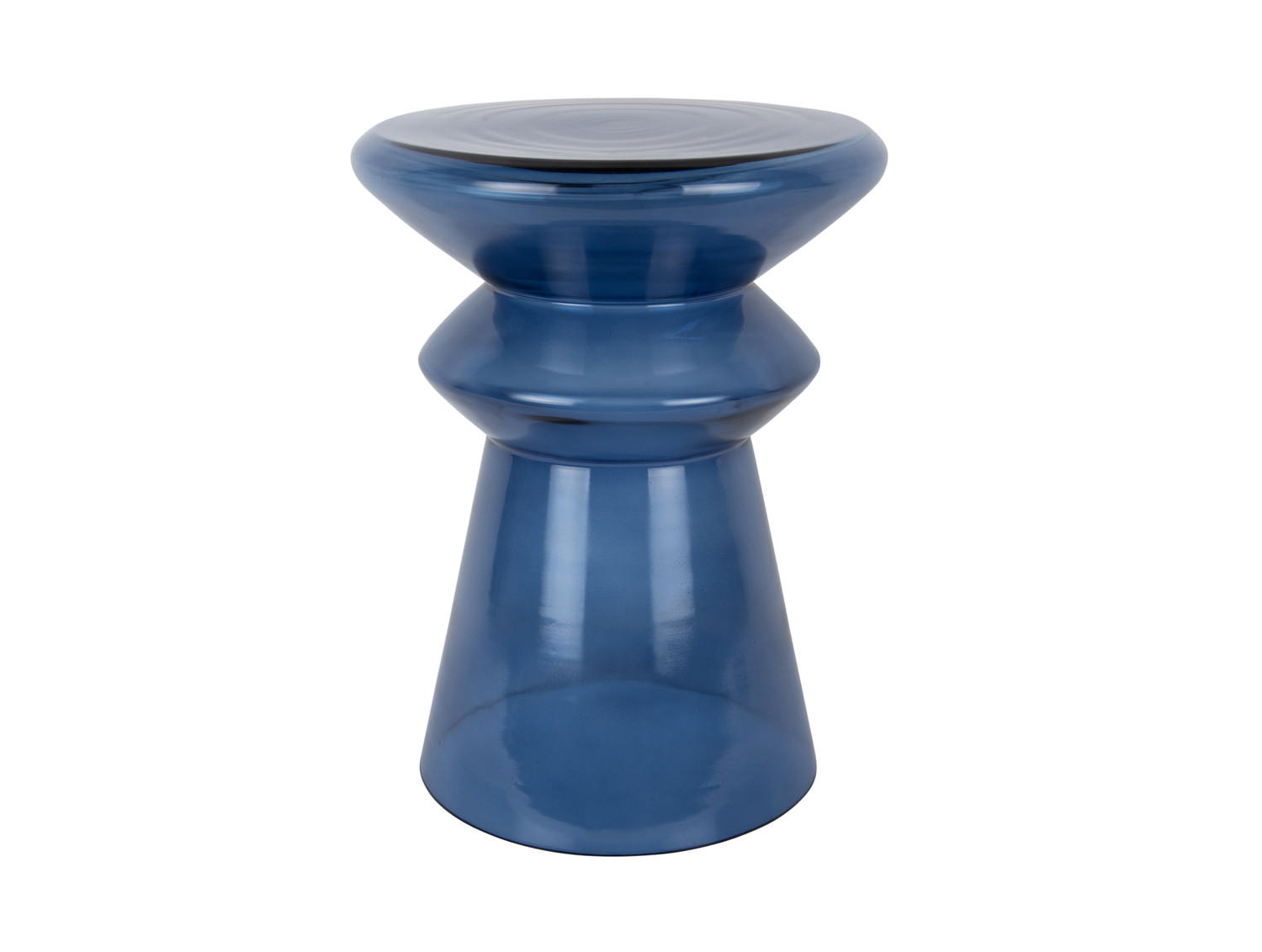 BEISTELLTISCH Amarre Blau 32/32/45 cm - Blau, Glas (32/32/45cm) - Leitmotiv