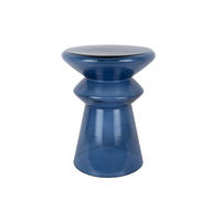 BEISTELLTISCH Amarre Blau 32/32/45 cm - Blau, Glas (32/32/45cm) - Leitmotiv