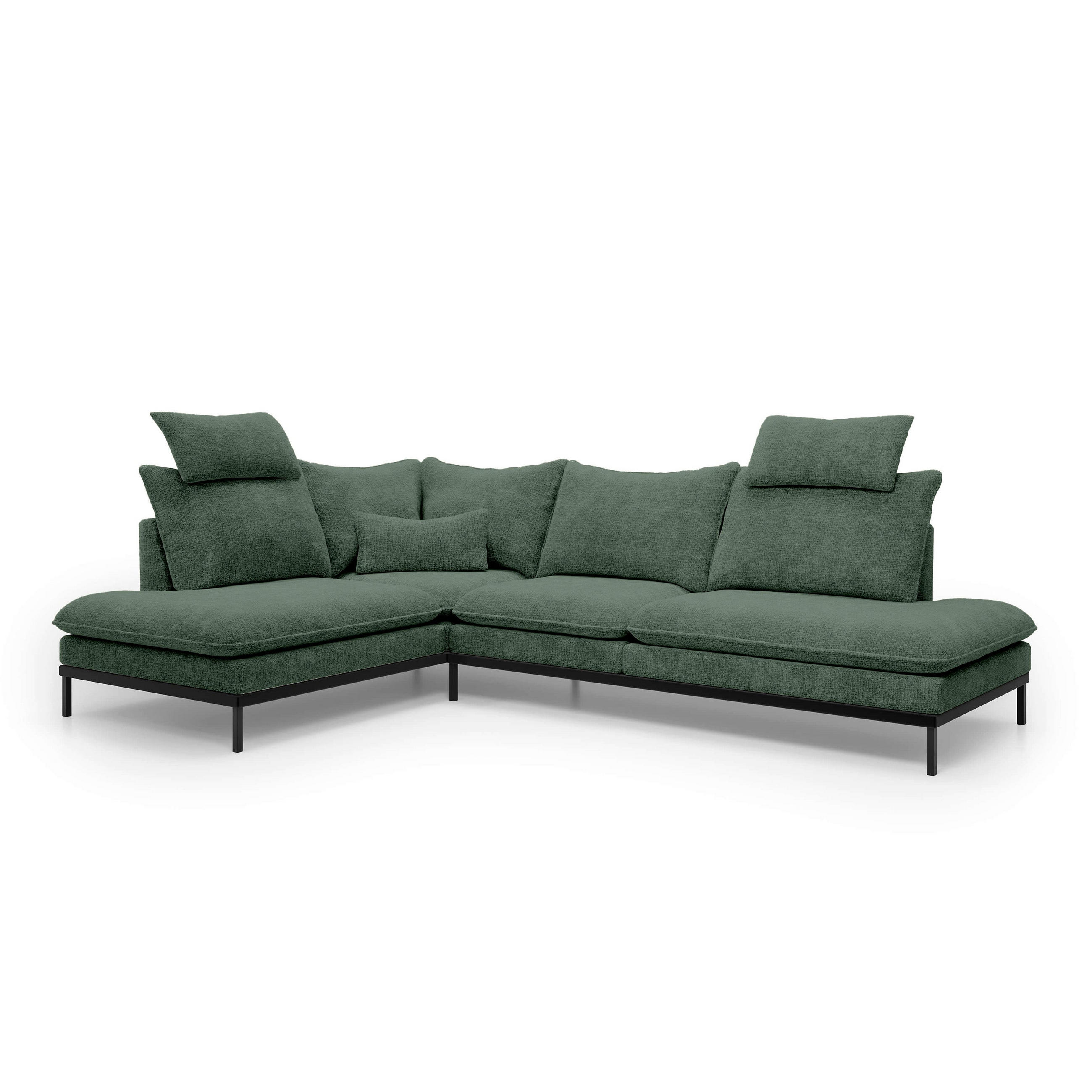 Pillovely Ecksofa Mehrfarbig 293x90x198 cm