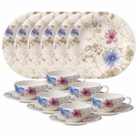 TEESERVICE Mariefleur Gris Basic bunt 18er Set - Multicolor, Keramik (1/1/1cm) - Villeroy & Boch