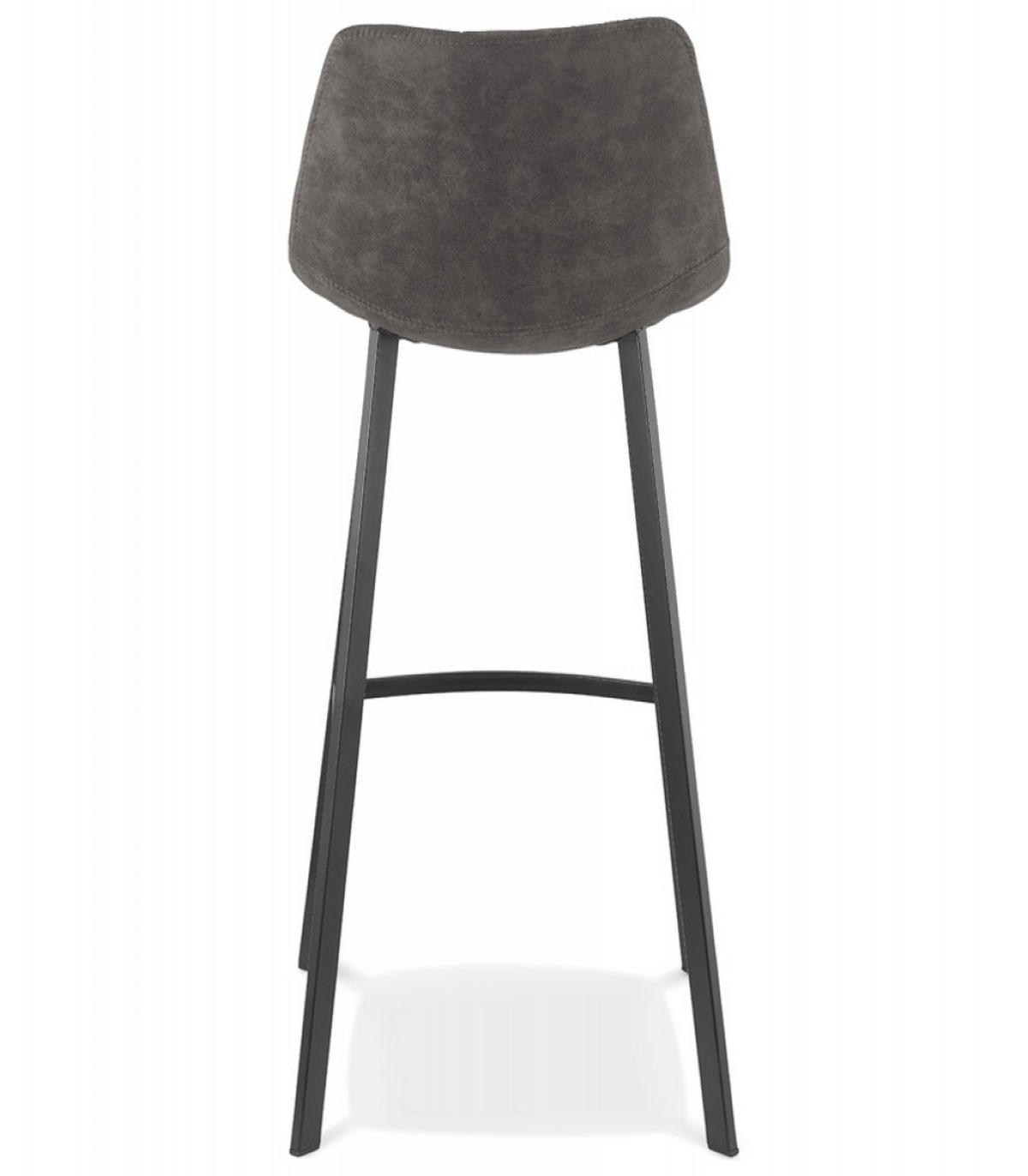 BARHOCKER Mikrofaser Sitz mit Metallgestell, Anthrazit 43x50,5x100 cm - Anthrazit/Schwarz, Textil/Metall (43/100/51cm) - KADIMA DESIGN