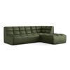 ECKSOFA Beidseitig Kunstleder Grün - Schwarz/Grün, Leder/Kunststoff (258/178cm) - Makamii