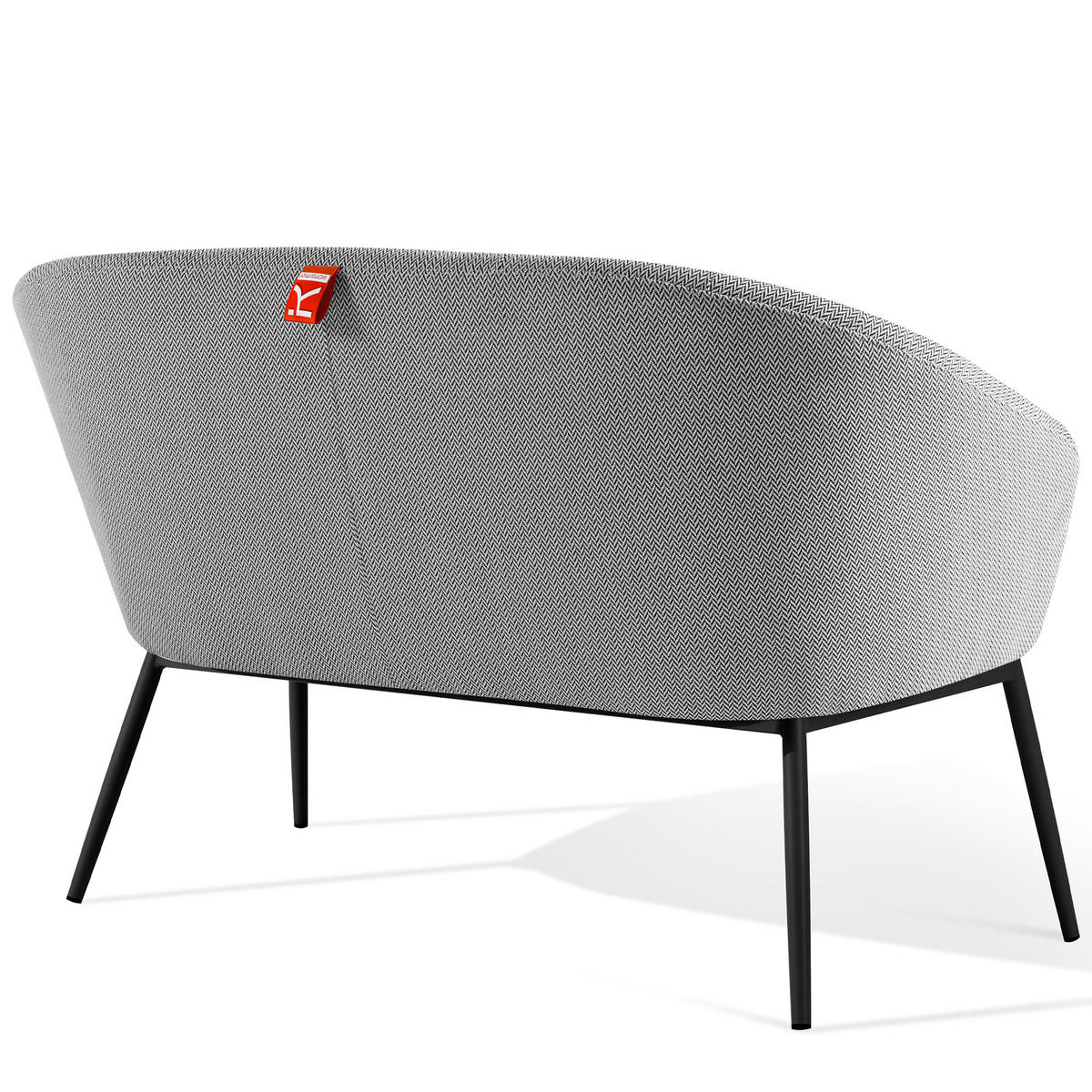 GARTENMÖBELSET SOLIS Gartenlounge-Set, weiß/schwarz - Weiß, Textil/Metall - KONSIMO®