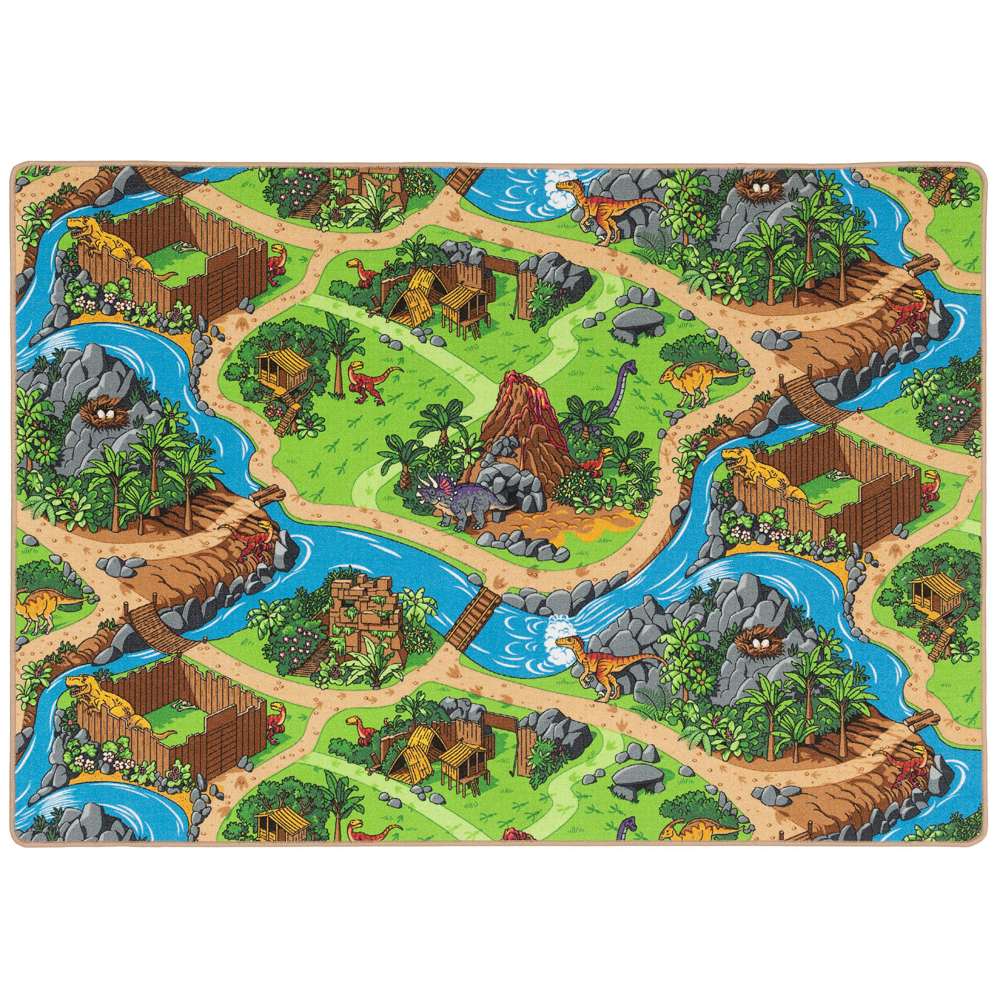 KINDER SPIEL STRASSENTEPPICH - Türkis, Textil (80/200cm) - Snapstyle