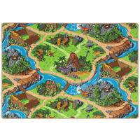 KINDER SPIEL STRASSENTEPPICH - Türkis, Textil (160/240cm) - Snapstyle