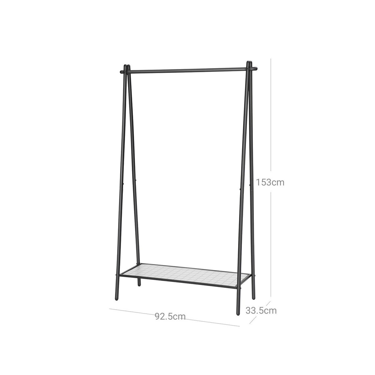 KLEIDERSTÄNDER - Schwarz, Metall (33.5/153/92.5cm) - Hansiro