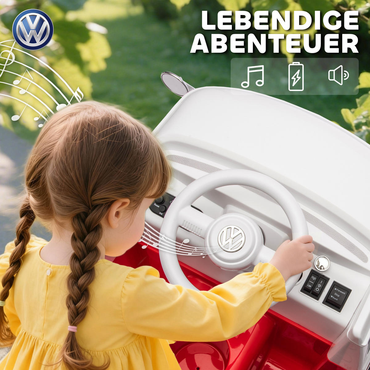 KINDER Elektroauto, 12V Kinderfahrzeug mit MP3 Doppelmotor Hupe LED Sanftanlauf - Rot, Metall (89/49/41.5cm) - AIYAPLAY