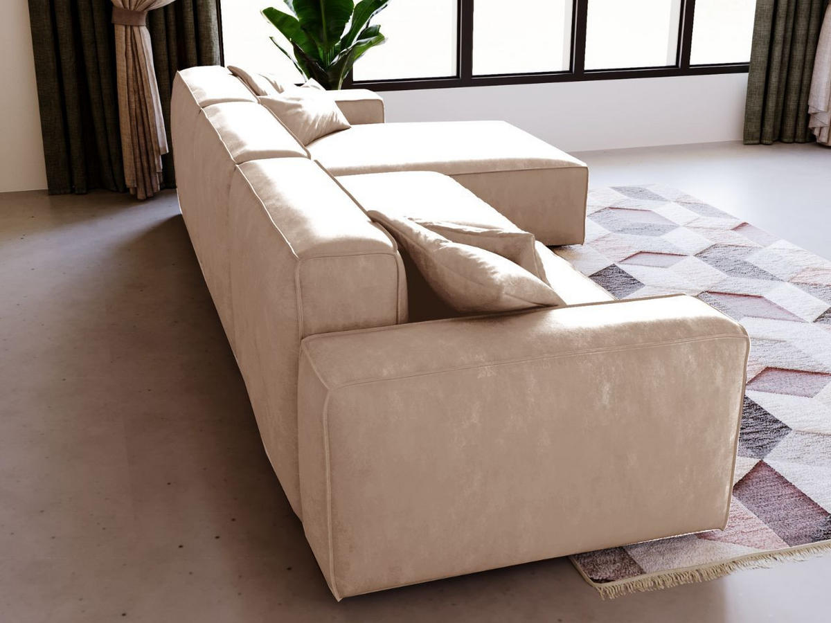 ECKSOFA Arizona Beige Rechts - Beige, Holz/Textil (265/180cm) - Graingold