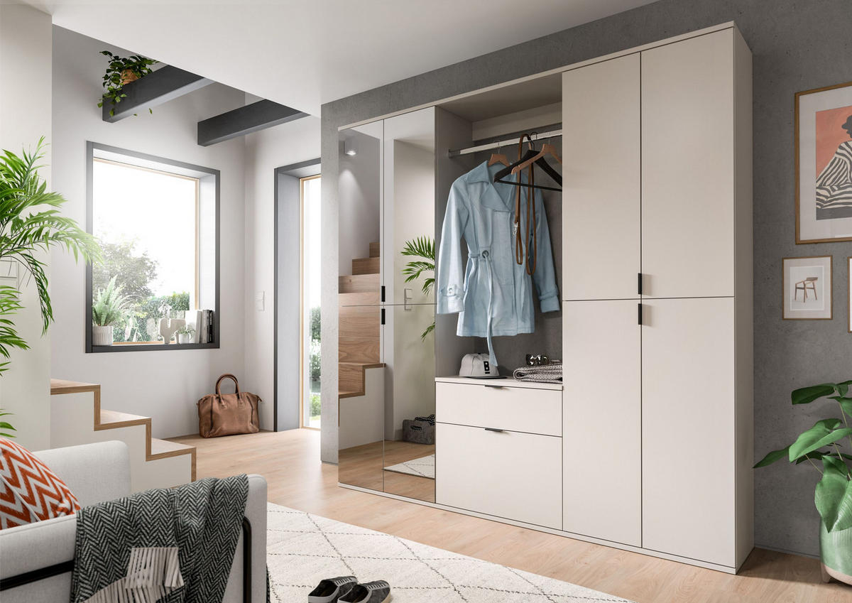 SPIEGELSCHRANK PROJEKT X (B/H/T: ca. 61/193/34 cm) in Kaschmir/Spiegelglas - Kaschmir, Holzwerkstoff (61/193/34cm)