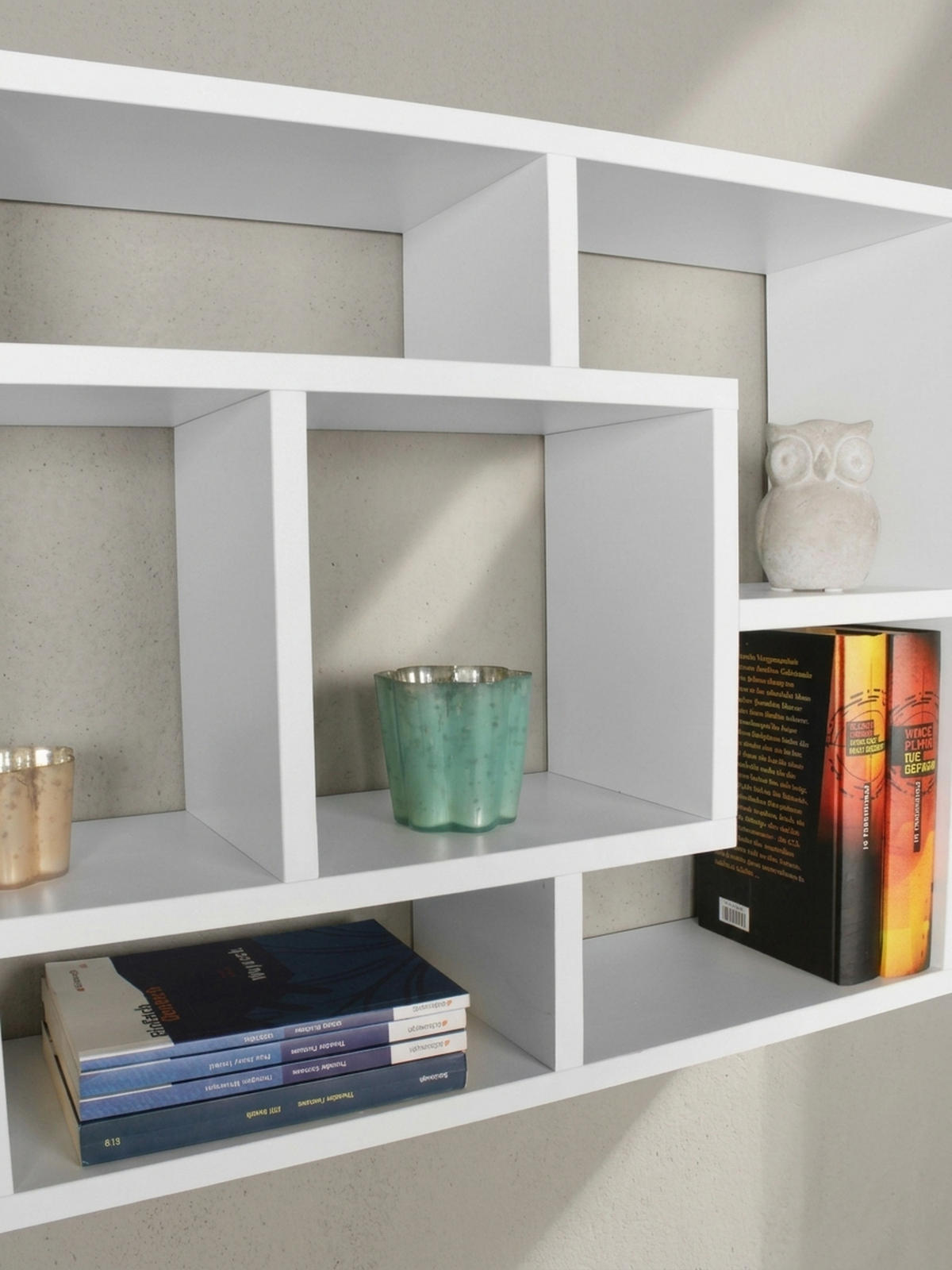WANDREGAL RUR MDF Melaminbeschichtet Modern, Weiß 85x16x48 cm - Weiß, Holz (85/48/16cm) - KADIMA DESIGN