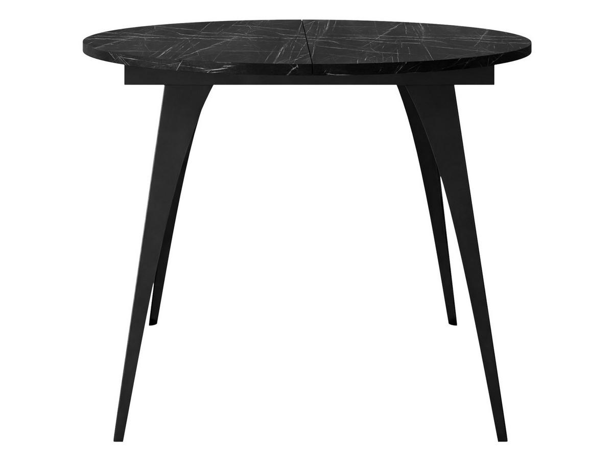 ESSTISCH Carmina 100 - Schwarz, Holzwerkstoff/Metall (100/100/76cm) - MIRJAN24