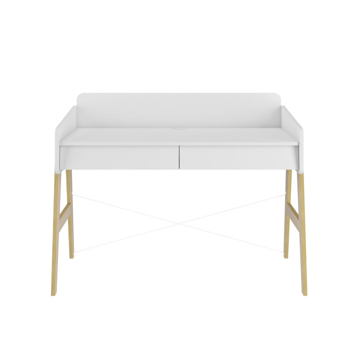 KINDERSCHREIBTISCH SoSixty - Weiß, Holzwerkstoff (128/74/65cm) - RAUMHIRSCH FURNITURE