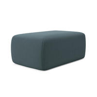 POUF Samt Stoff Blau - Blau/Petrol, Kunststoff/Textil (102/40/62cm) - Makamii