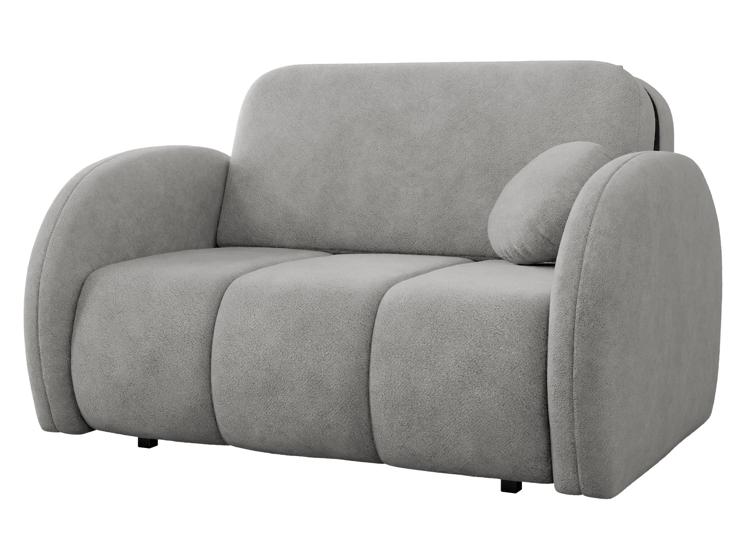 SCHLAFSOFA Viva Comfy II - Hellgrau/Schwarz, Holz/Textil (132/85/103cm) - MIRJAN24