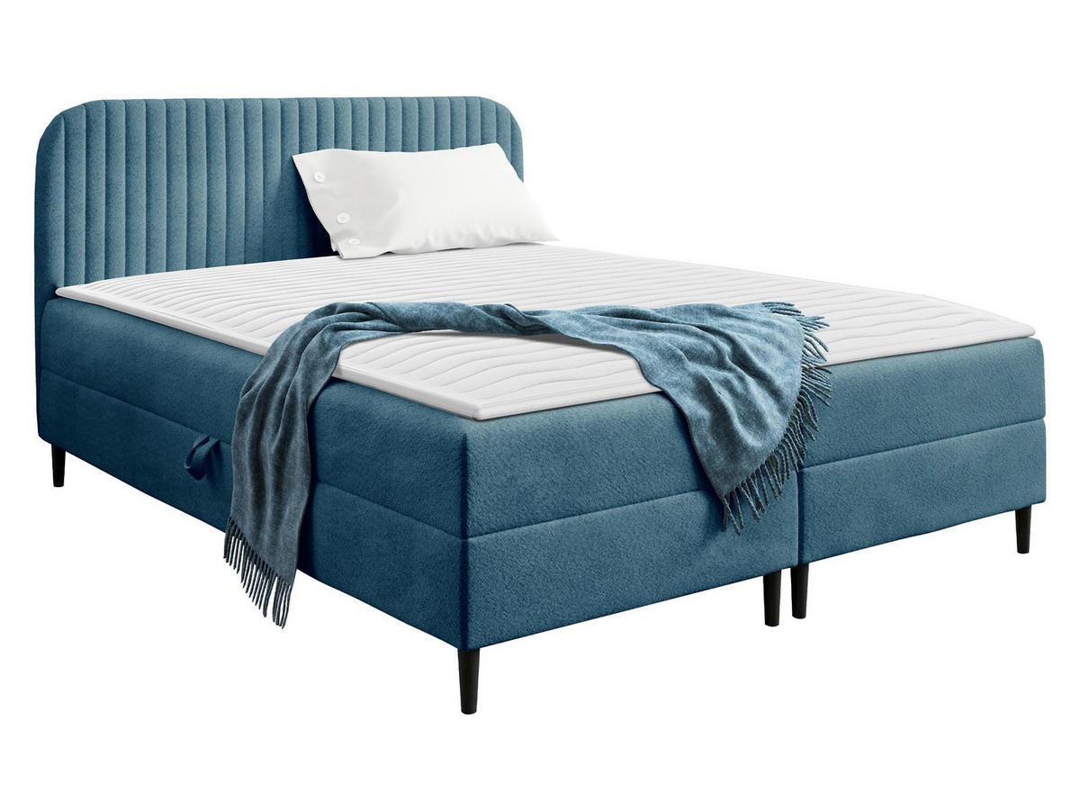 BOXBETT Box Best 1 - Blau/Schwarz, Holz/Holzwerkstoff (160/200cm) - MIRJAN24