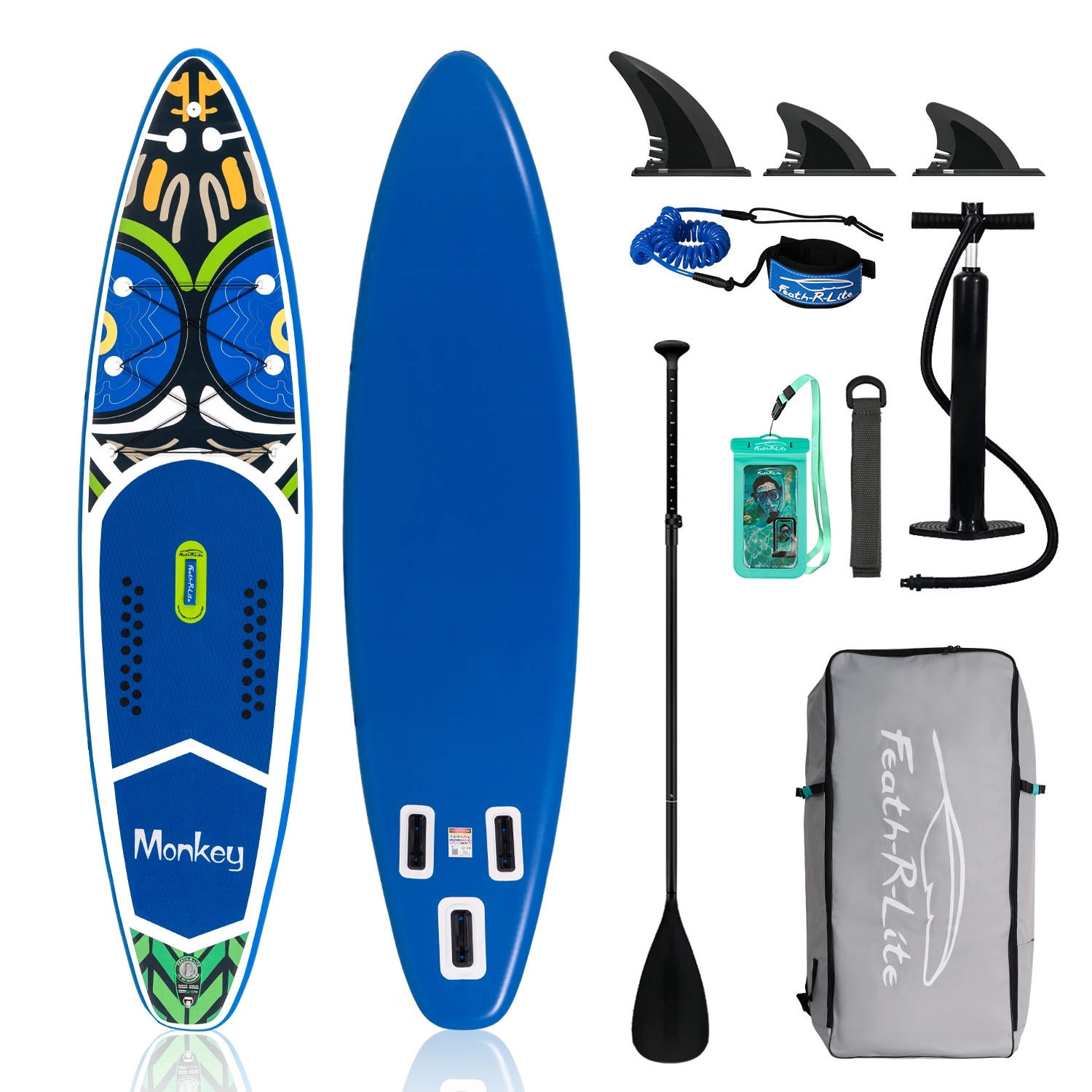 STAND-UP PADDLE BOARD SUPFR02E 350*84*15 - Blau, Kunststoff (84/350cm) - Kaket