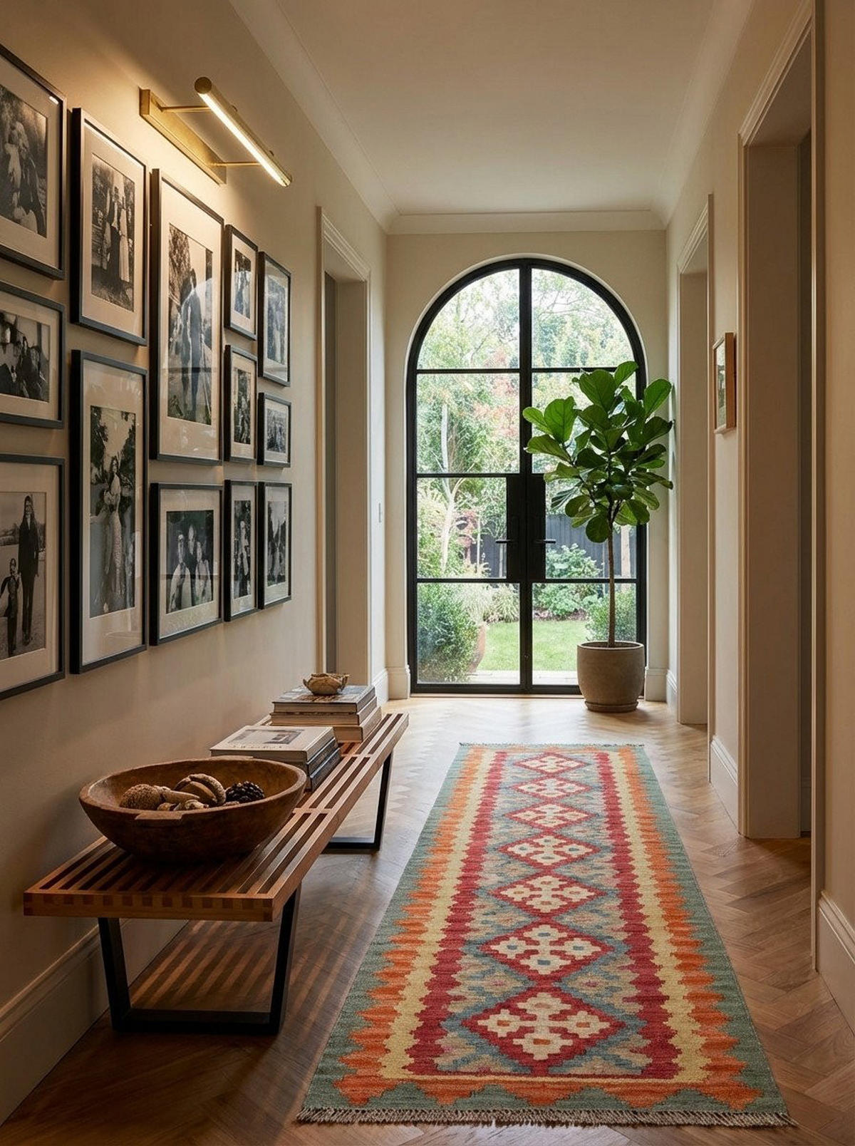 HANDWEBTEPPICH Kelim Gashgai Rot 200/60 cm Schurwolle - Rot, Textil (60/200cm) - Looma