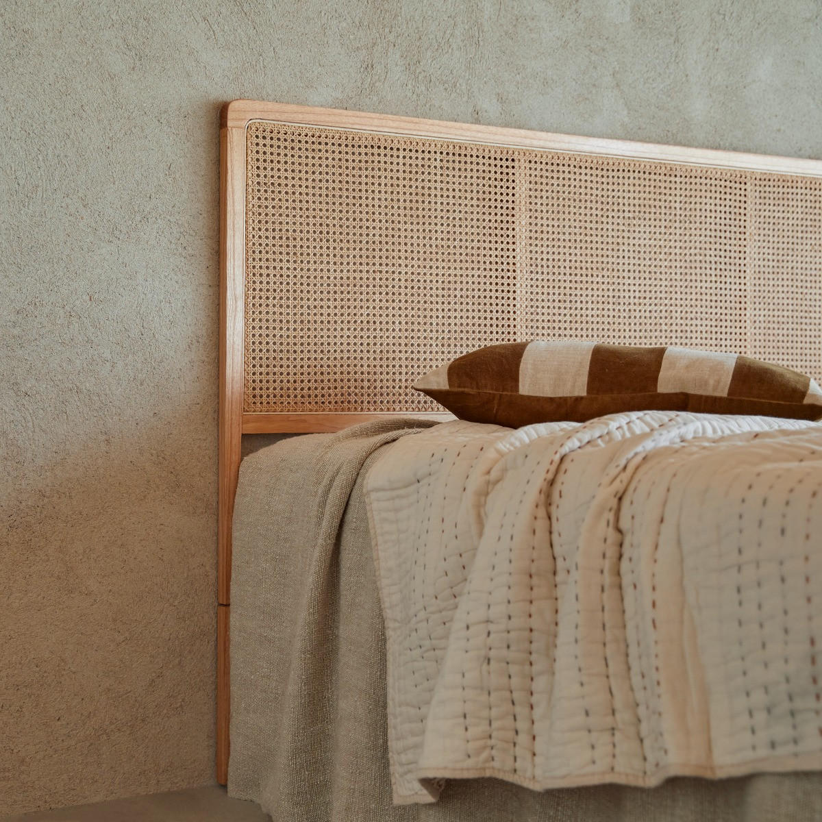 KOPFTEIL Adèle Natur aus Rattan - Naturfarben, Naturmaterialien (160/115/3cm) - Tikamoon