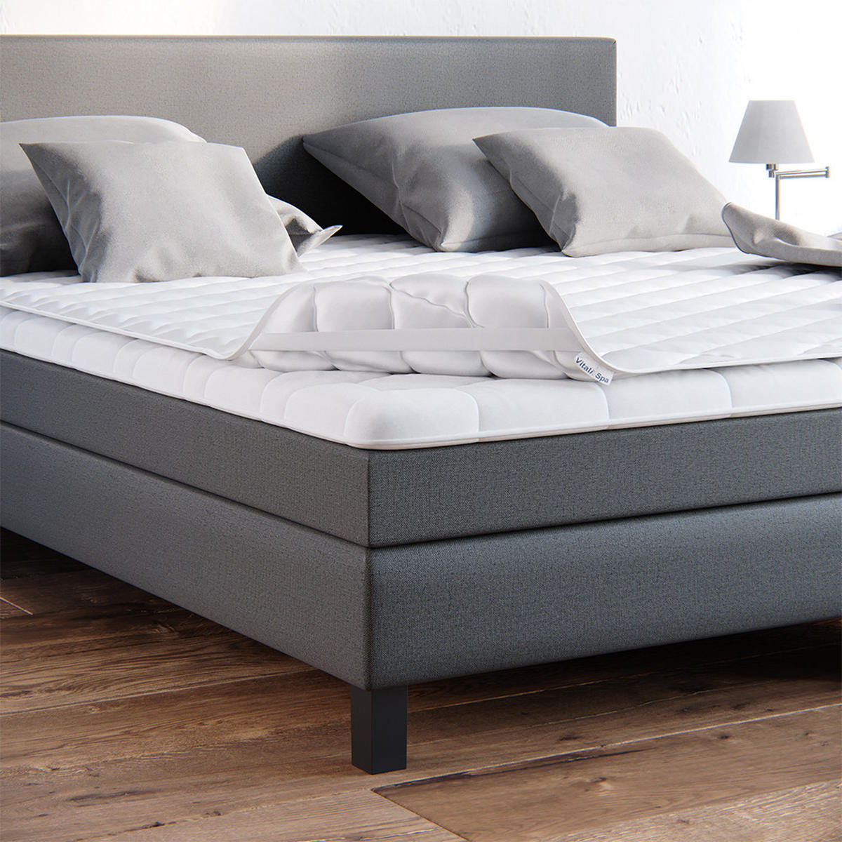 MATRATZENSCHONER Weiß 140 x 200 cm Waschbar bis 60°C trocknergeeignet - Weiß, Textil - VitaliSpa