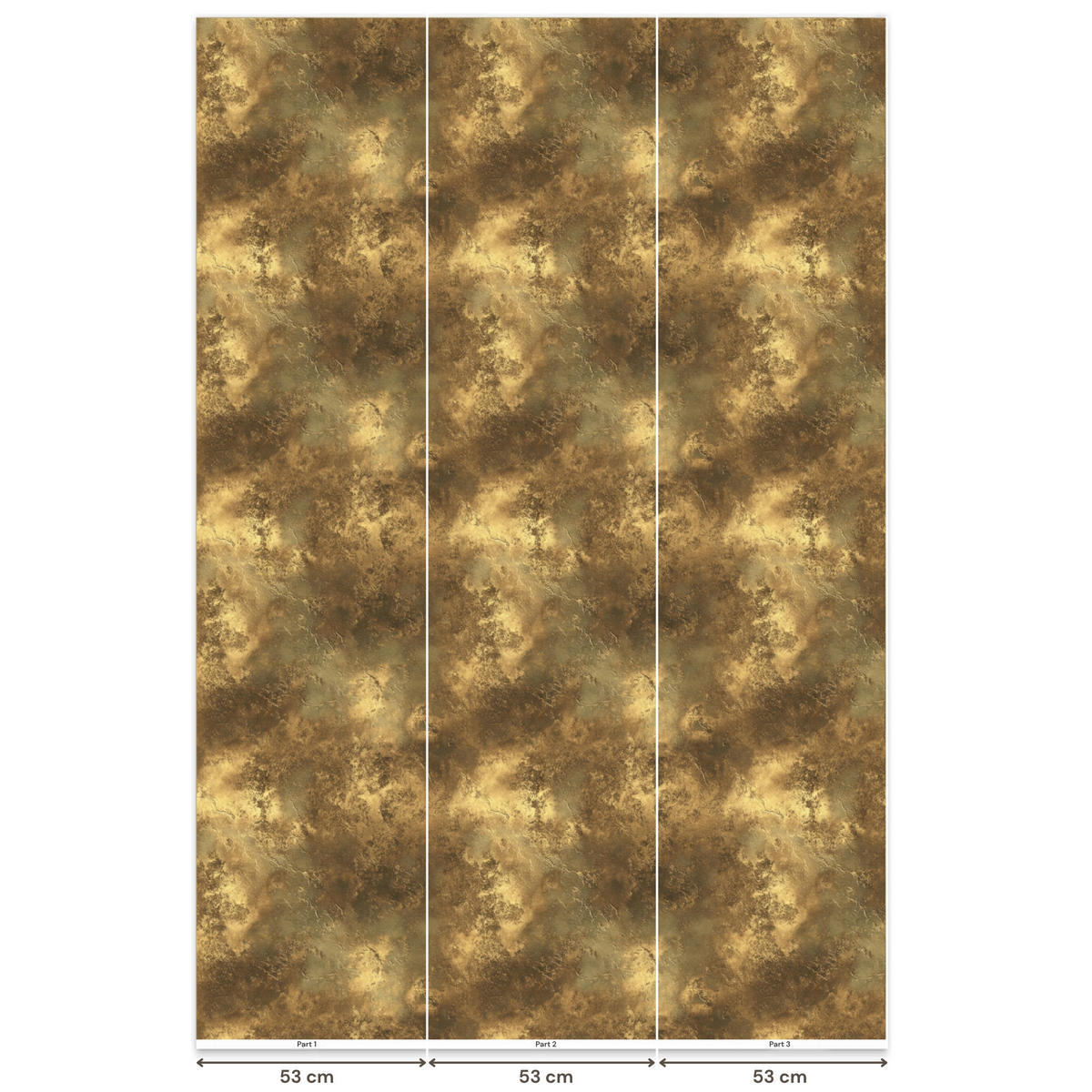 TAPETE - Antik - Metallic-Look - Gold - 160x240 cm - Messingfarben, Papier (160/240cm) - OnlyWow