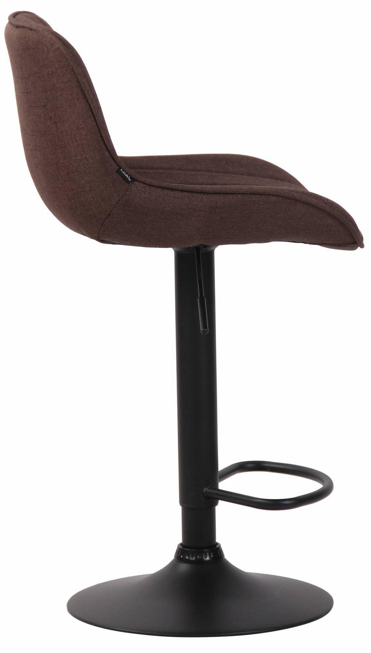 BARHOCKER 2er Set Stoff braun - Schwarz/Braun, Textil/Metall (50/86/50cm) - CLP