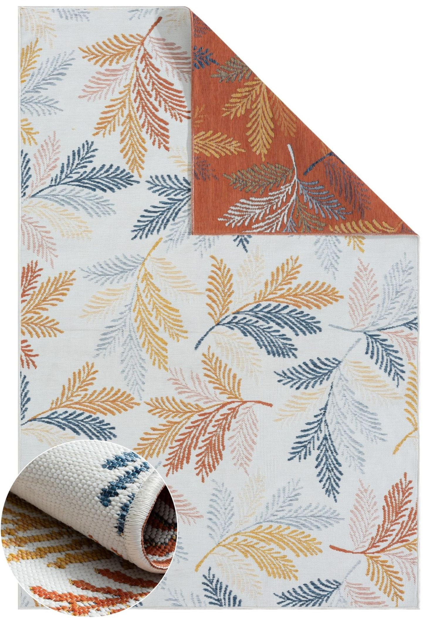 OUTDOORTEPPICH Zuri Rostfarben,Currygelb,Blaugrau 200/300 cm - Rostfarben, Textil (200/300cm) - My-Rug