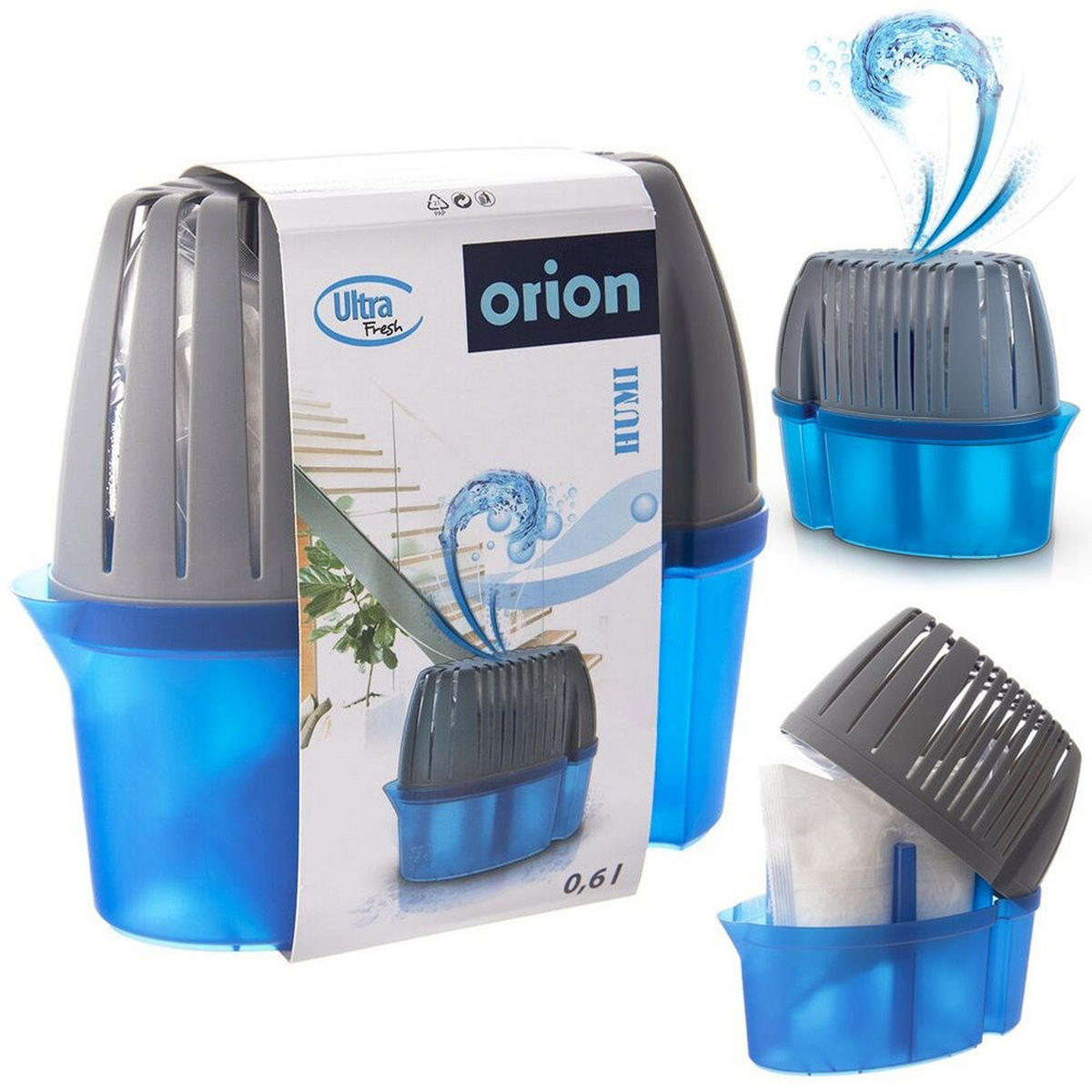 FEUCHTIGKEITSABSORBER Ultra Fresh blau - Blau, Kunststoff (9/18.5/21cm) - Orion 