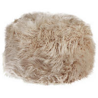 POUF blană artificială bej Tukki - bej, material plastic (50/30/50cm) - Beliani
