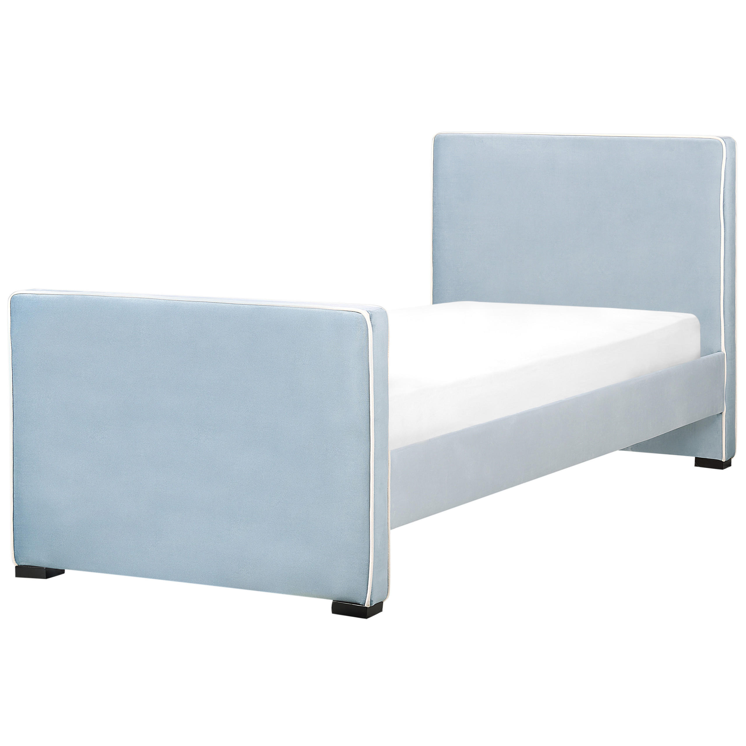 BETT mit Lattenrost 90x200 cm Blau Teenie - Hellblau, Textil (90/200cm) - Beliani