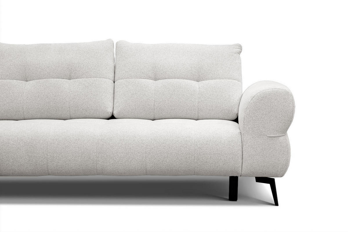 ECKSOFA SALVINI 4-Sitzer, weiß - Schwarz/Weiß, Holzwerkstoff/Textil (158/292cm) - Courtois Laville