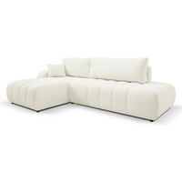 ECKSOFA Bouclé-Creme ALOO Mit Schlaffunktion Links - Ecru/Creme, Textil (276/176cm) - Sepro Meble