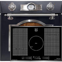 BACKOFEN-SET Elektro Einbau Backofen 60 cm EH 6355 Em Sil+KCT 777 FI La Perle Induktionskochfeld 77 cm - Schwarz, Metall (59.4/59.4/56.6cm) - Kaiser Küchengeräte