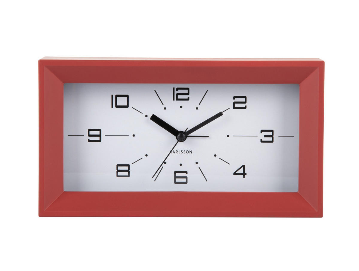 WECKER Lujo Rot 20.2/20.2/11.2 cm - Rot, Kunststoff (20.2/11.2/20.2cm) - Karlsson